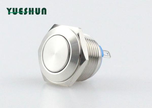 Cheap Metal Momentary Normally Open Push Button Switch IP67 16MM 2 Pin Terminal for sale