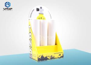 China Attractive Cardboard Countertop Displays , Yellow Bottle Counter Display Boxes on sale