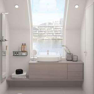 Customized Bathroom Cabinet with Sliding Drawers White Basin