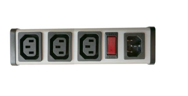 Cheap UL C-UL list 3Way IEC Output Socket Built in 15A Overload Protector Outlets Power Strip for sale