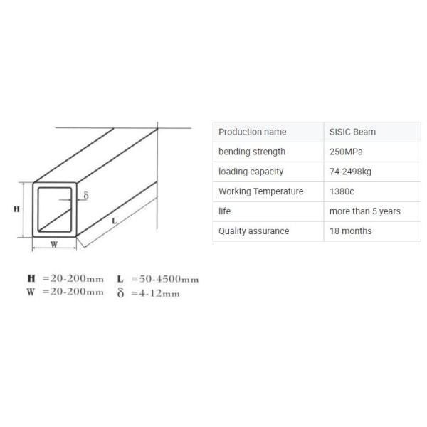 Round Hole Shape Sisic Beam Silicon Carbide Cross Beams For Sanitary Ware Furnace