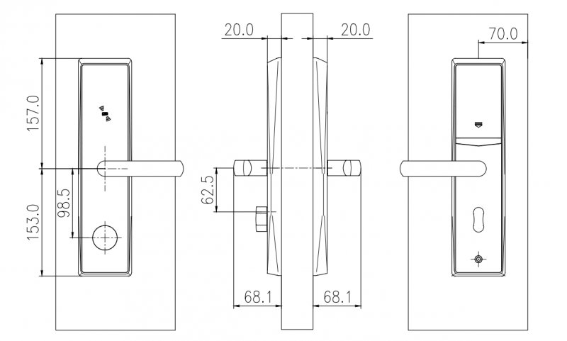 Hotel lock system components