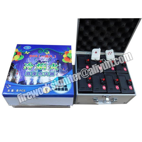 Cheap D08 Cold Flame Fireworks Firing System 8cues Wireless Two Remote Control Indoor Stage Fountain for sale