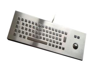 Best Movable Metal Mechanical Keyboard With Trackball , Dust Proof Stainless Steel Keyboard wholesale