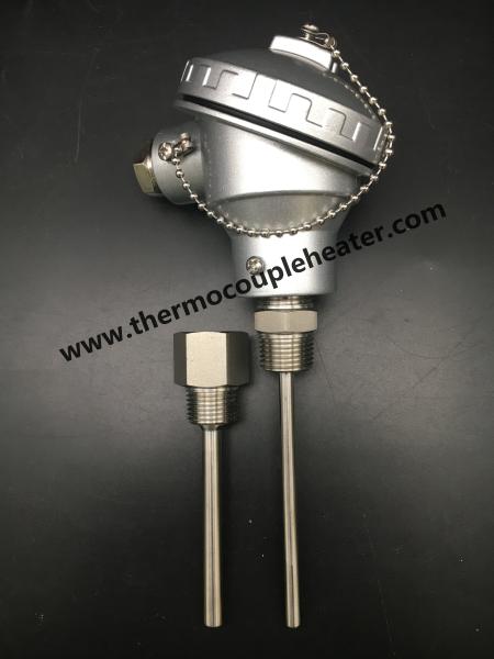Cheap Inserted Temperature Sensor RTD PT100 With Waterproof Head for sale