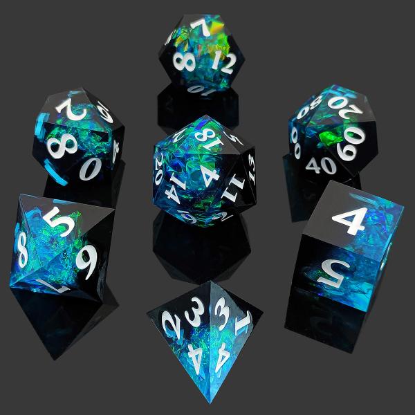 Cheap Two -Color Custom DND RPG Dice Set D6 D20 7 Mold Polyhedron Set for sale