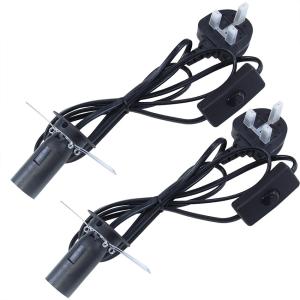 E14 Holder Himalayan Salt Lamp Power Cord with 1.2M Cable Length and 303 On/Off Switc