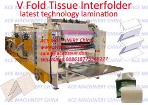High Speed Automatic V Fold Interleaved Paper Towel Machine With Lamination