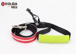 Best Soft Handle 120cm Usb Rechargeable LED Dog Leash Nylon Adjustable Puppy Leash wholesale