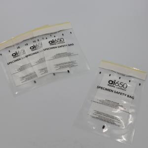 Clear Disposable Three Layer Transport Specimen Bag Customized Printing