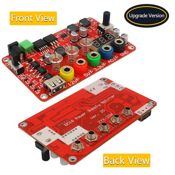 Cheap DC Input 13-24V To 3.3V, 5V, 12V And 1.8V-10.8V (ADJ) Output Voltage Breakout Board for sale