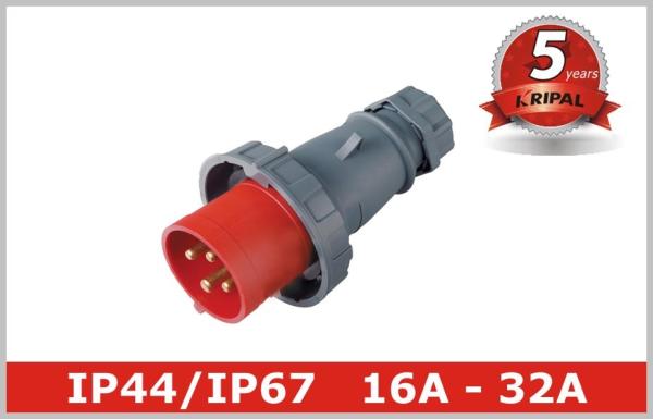 Cheap 3 Phase16A 32A Industrial Plugs And Socket In Pin And Sleeve Connectors for sale