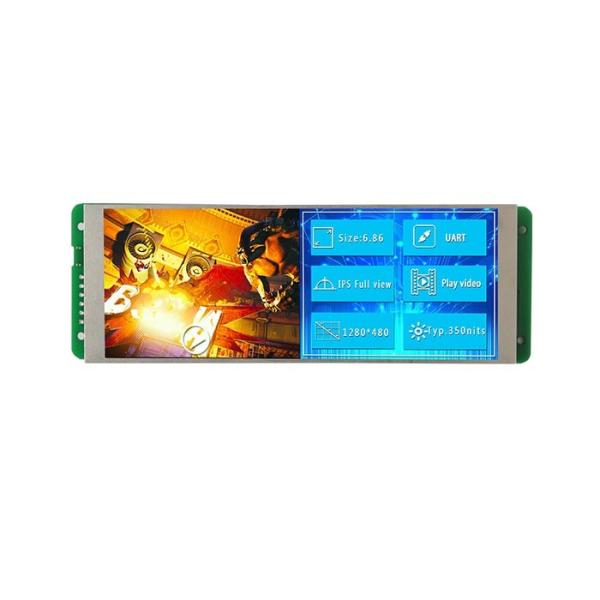 Cheap Rectangle Shape TFT Resistive Touch Screen 6.86inch Bar Type Lcd Display for sale
