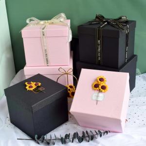 Best Black Pink 210gsm-400gsm Wedding Paper Box Paperboard Wedding Dress Packing Box wholesale