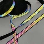 Best Rainbow Nylon Webbing Reflective Safety Ribbon Clothing 5cm Orange Silver Gray wholesale