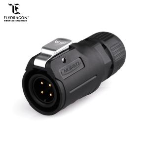 LP Series 4 Pin Plastic M16 Radio Frequency Interference Socket Panel Waterproof Electrical Connectors 12V