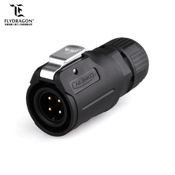 Cheap LP Series 4 Pin Plastic M16 Radio Frequency Interference Socket Panel Waterproof Electrical Connectors 12V for sale