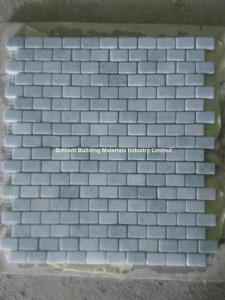 China Light Gray Green Marble Mosaic Tiles 1.25*2.5cm on sale