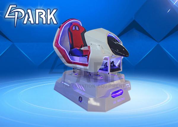 Cheap Dynamic Platform Virtual Reality Car Racing Simulator For Amusement Park coin pusher game machine for sale