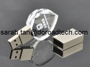 China USB Flash Drives Bulk Cheap Crystal USB Memory Sticks, New Model Pen Drive USB3.0 Version on sale