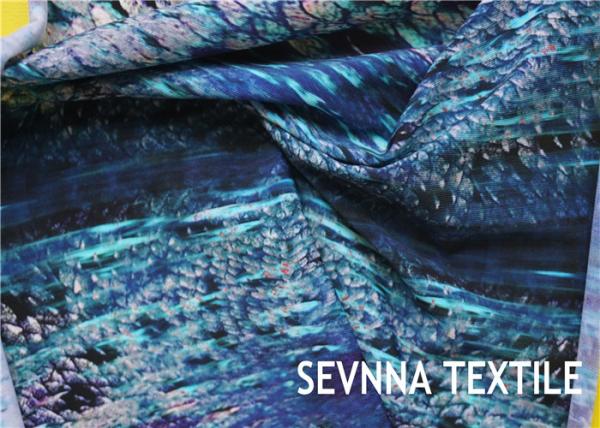 Cheap Semi Dull Lycra Spandex Fabric , Vanish Patterned Lycra Stretch Fabric for sale