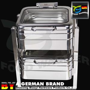 Best Square GN2/3 Catering Chafing Dish With Compact Storage Stackable 3 In 1 Frame wholesale