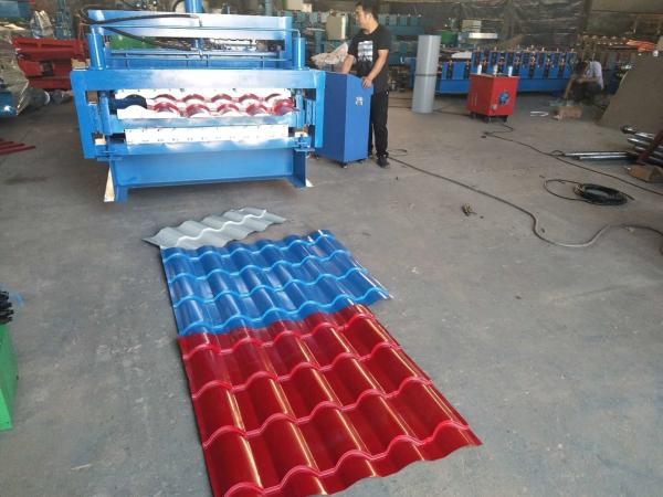 Cheap Gig Arc Glazed Tile Roll Forming Machine Customized Color 7-12m / Min Working Speed for sale