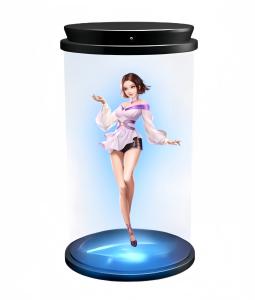 China 180degree 3d Hologram Cylinder Transparent Screen Interactive Holograms HoloTube on sale