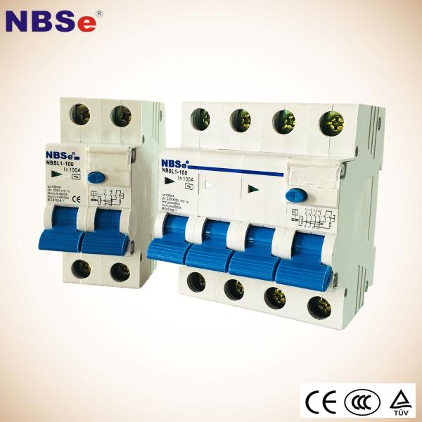 Cheap Type A RCD Circuit Breaker NBSL1-100 Series With Current Limiting Performance for sale