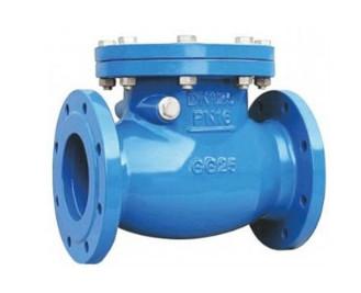 Cheap Flange Connected Cast Iron Check Valves , Swing Type Check Valve Streamlined Structure for sale