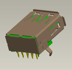 1.0Amp Input Output Connectors Usb 3 Connector Right Angle 90° Dip Type