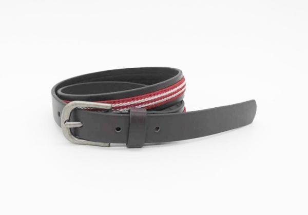 Cheap Brown PU Childrens Leather Belts 1.8cm Width With Anti Silver Buckle for sale