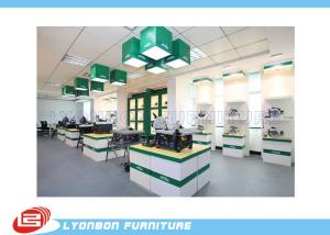China Fashion White green Wooden Display Stands For Tool , MDF Retail Store Fixtures on sale