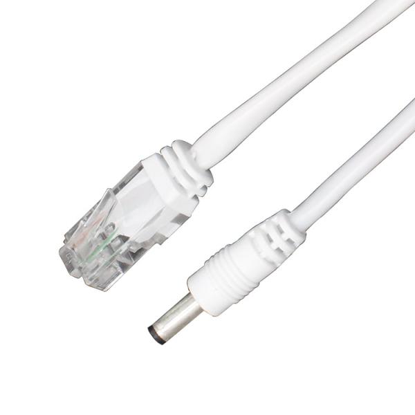 Cheap Waterproof RJ45 Extension Cable With DC Plug POE Camera Power Cord for sale