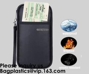 China OEM custom luxury travel money passport safe zipper storage pouch fireproof document bag Pouch Money Fiberglass Fire Saf on sale