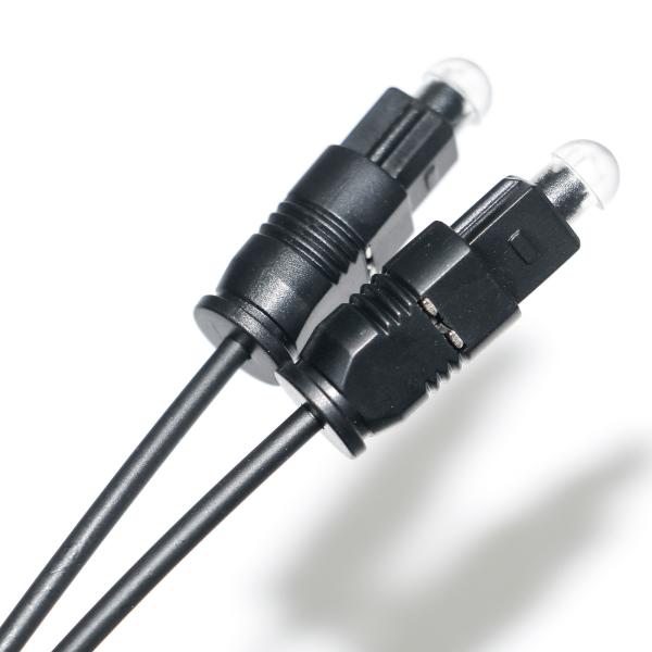 Cheap Outlet Digital Optical Audio Cable Toslink Digital Optical SPDIF Ultra Thin PVC Rope Gold Ject Plated Dust Cap for sale