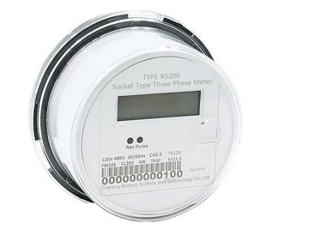 Cheap ANSI C12 18 Three Phase Smart Socket Power Meter for sale