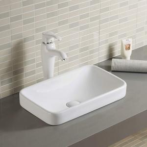 High-Temperature Firing Rectangular Table Top Wash Basin Custom Ceramic Sink