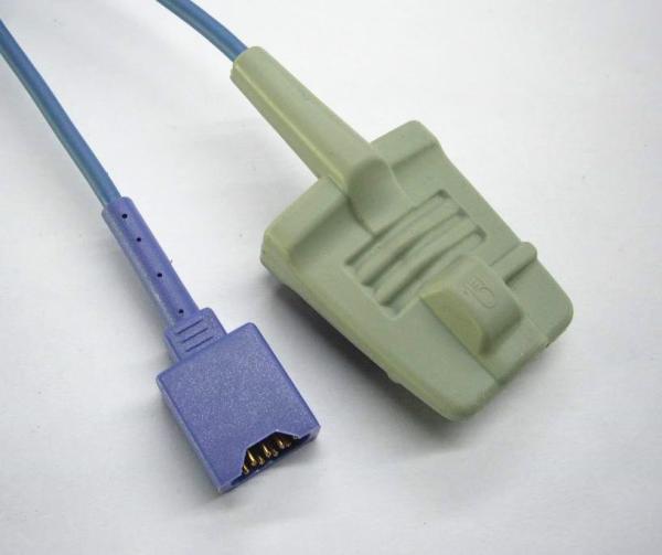 Cheap Soft Rubber Reusable Finger Clip Spo2 Sensor With DB9 9Pin / SK 14Pin Connector for sale