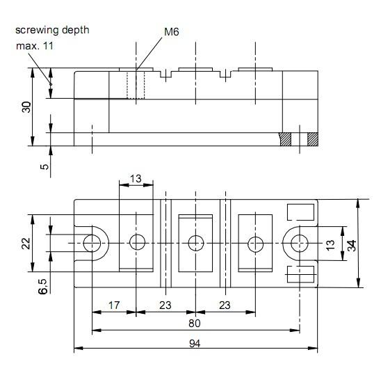 Cheap DD171N18KOF Netz-Dioden-Modul Rectifier Diode Module  FUJITSU IGBT Power Module for sale
