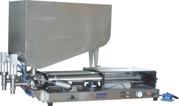 Cheap 60ml Semi Automatic Liquid Filling Machine , 50BPM Pneumatic Adopt Cream Filling Machine for sale