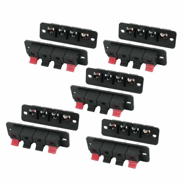 Cheap Right Angel Speaker Terminal Clip Connector 4 Positions Audio Cable Push Button Type for sale