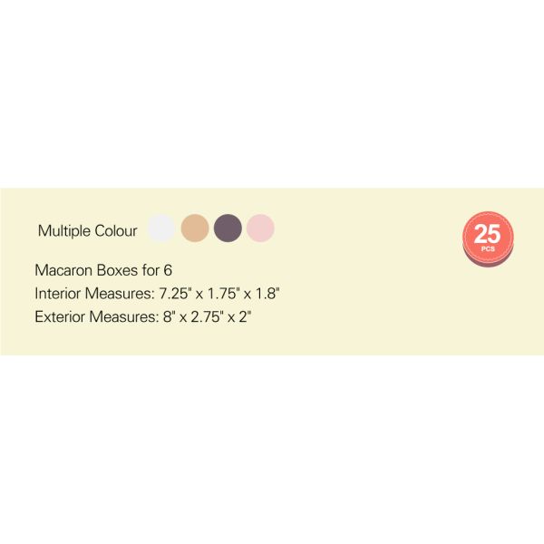 Macaron Boxes, Macaron Gift Box For 12 (Interior Measurement 7.3×4.2 ×1.9 Inches), Macaron Packaging Boxes