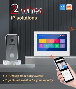 China 2-Wire IP/WiFi 7 HD Touch Screen Video Intercom Door Phone with Unlock/Monitor/Record on sale