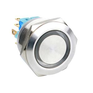 China Metal Push Button:12Mm 16Mm 19Mm 22Mm 25Mm 30Mm Round Waterproof Ip67 Metal Push Button Momentary Latching Switch on sale