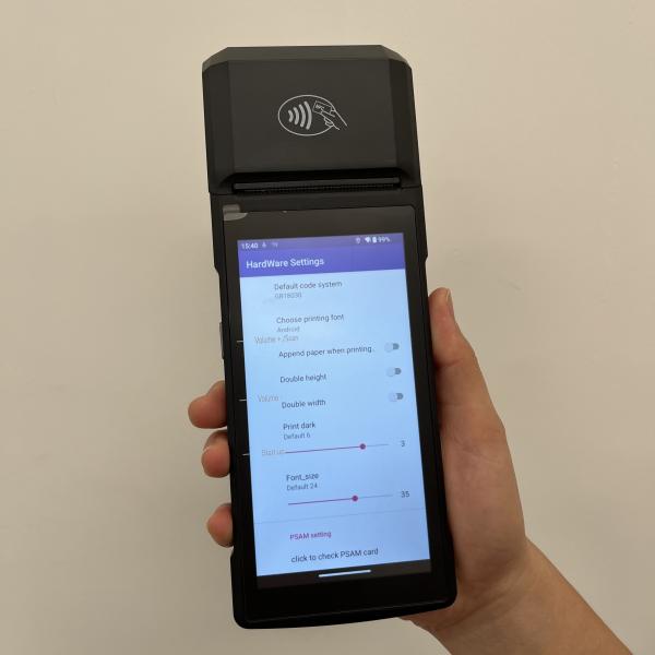 Cheap QR Code Compact Handheld Android POS Terminal With 35 Hours Battery for sale