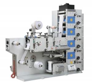 China Automatic UV Label Flexo Printing Machine 600mm Rewinding on sale