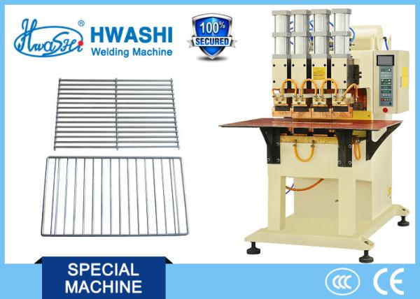 Cheap Four Head Manual Grill Shelf  Wire Welding Machine with Two Phase AC Power Source for sale