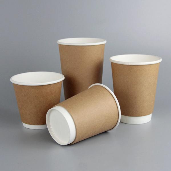 Cheap Eco Friendly Custom Logo Printing Double Wall Paper Compostable Cups For Hot Drink Coffee Tea for sale