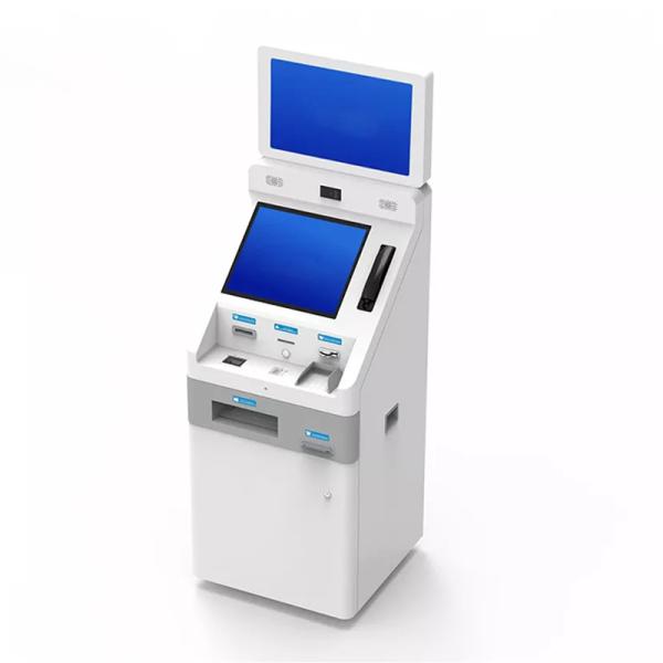 Cheap Double Touch Screen ATM Cash Machine Card Reader Qr Code Scanner for sale